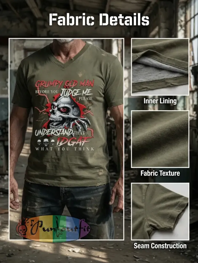 Men’s Grumy Man Printed Vintage Fashion Loose Short Sleeve T-Shirt