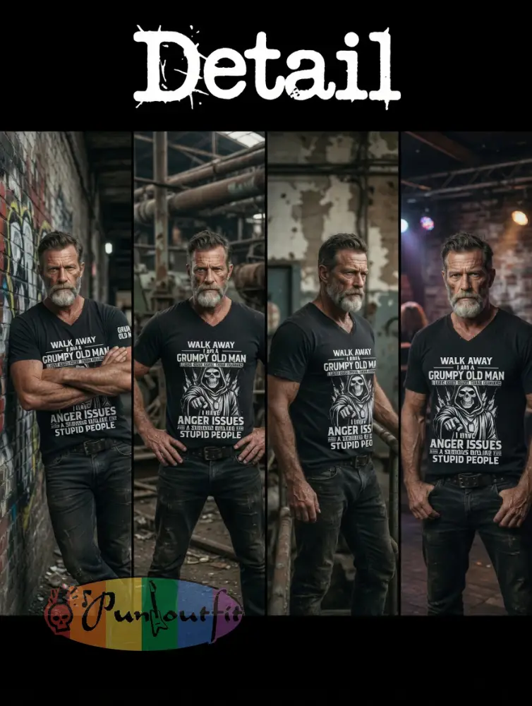 Men's Grumy Man Printed Vintage Fashion Loose Short Sleeve T-Shirt