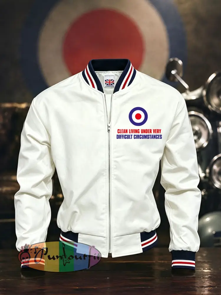 Men’s UK Mods Music Lover Printed Monkey Jacket