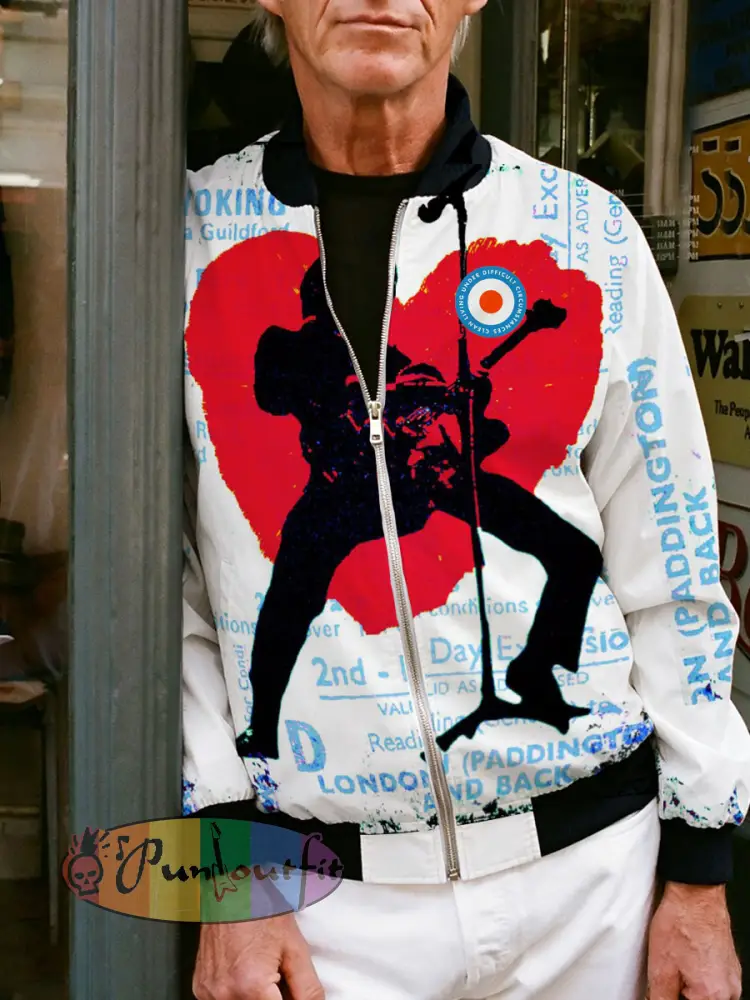 Men’s UK Mods Music Lover Printed Monkey Jacket