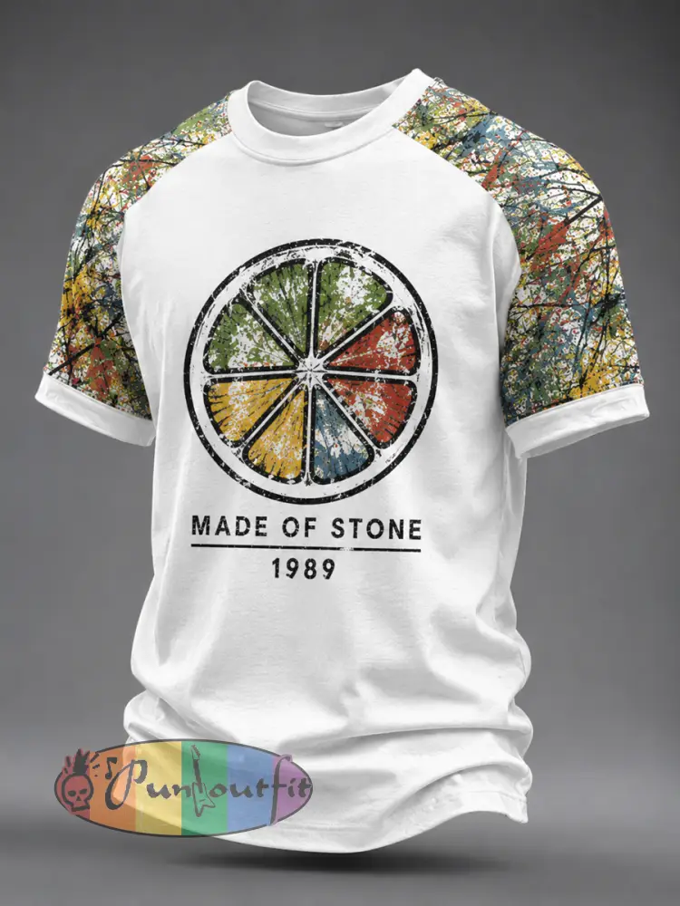 Men’s Lemon Roses Music Lover Printed short sleeve t-shirt