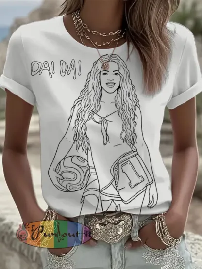 Women’s Shakira Print short-sleeved T-shirt