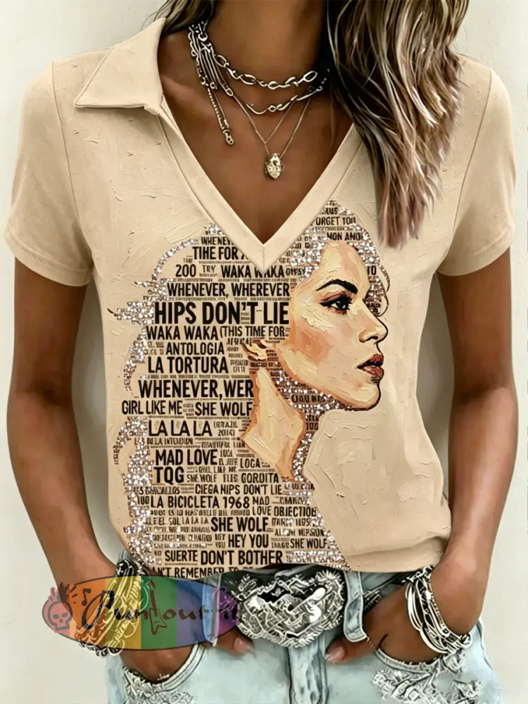 Women’s Shakira Print short-sleeved T-shirt