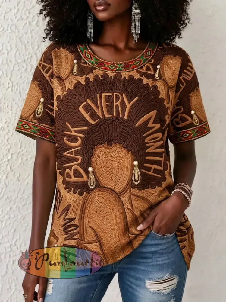 Women’s Black Every Month Short-sleeved T-shirt