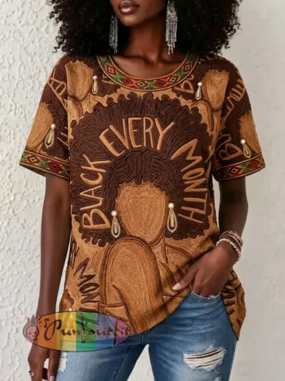 Women’s Black Every Month Short-sleeved T-shirt
