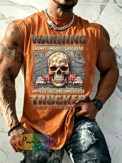Men’s Casual Old Fuckers Club Printed Tank Top