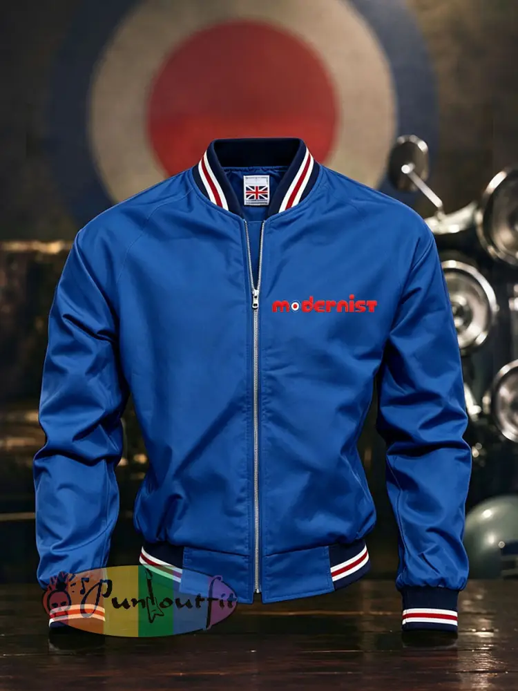 Men’s UK Mods Music Lover Printed Monkey Jacket