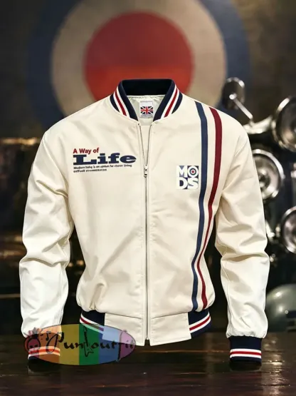 Men’s UK Mods Music Lover Printed Monkey Jacket