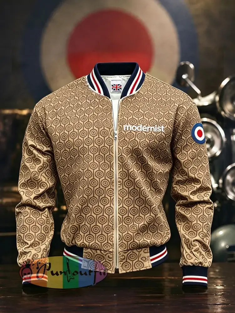 Men’s UK Mods Music Lover Printed Monkey Jacket