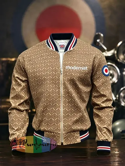 Men’s UK Mods Music Lover Printed Monkey Jacket