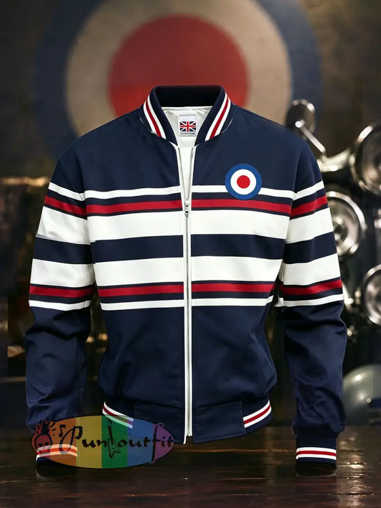 Men’s UK Mods Music Lover Printed Monkey Jacket