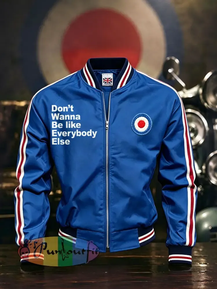 Men’s UK Mods Music Lover Printed Monkey Jacket