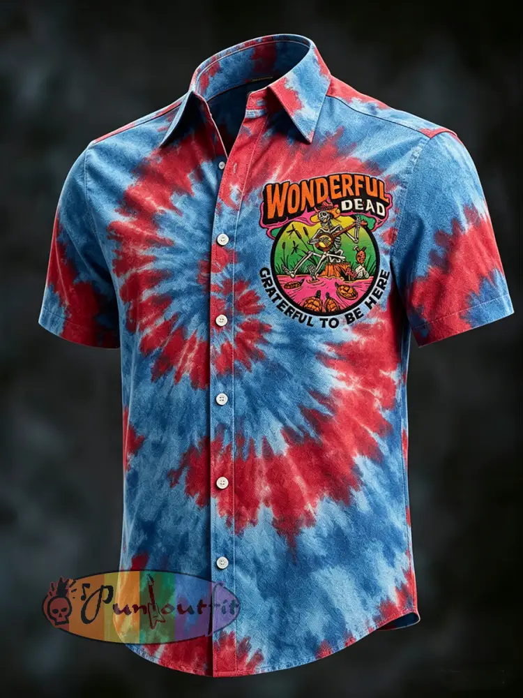 Men’s Life Dead Print Casual Short Sleeved Shirt