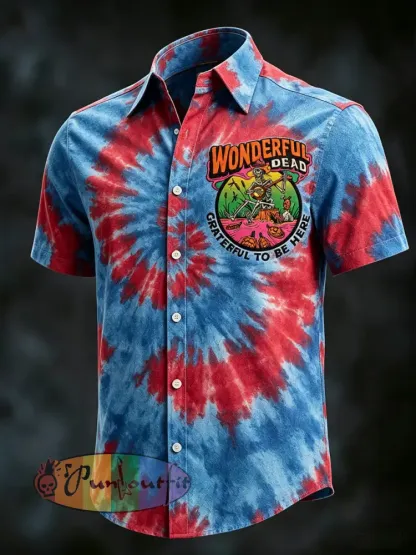 Men’s Life Dead Print Casual Short Sleeved Shirt