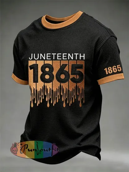 Men’s Juneteenth Print Waffle Tee - Black · S