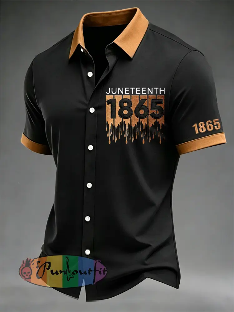 Men’s Juneteenth Print Shirt - Black · S