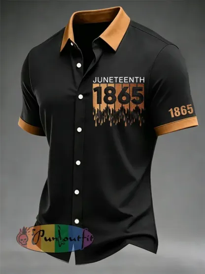 Men’s Juneteenth Print Shirt - Black · S