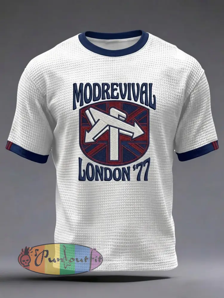 Men’s UK Mods Music Lover Printed Waffle T-shirt