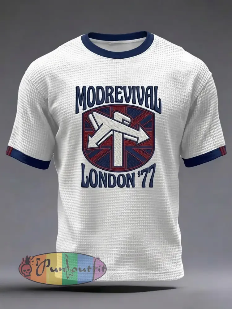Men’s UK Mods Music Lover Printed Waffle T-shirt