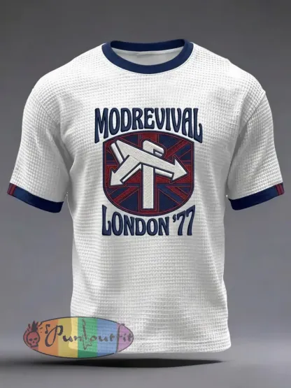 Men’s UK Mods Music Lover Printed Waffle T-shirt