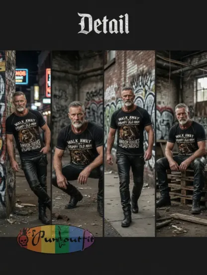 Men’s Old Fuckers Club Printed Vintage Fashion Loose Short Sleeve T-Shirt