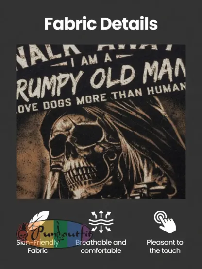 Men’s Old Fuckers Club Printed Vintage Fashion Loose Short Sleeve T-Shirt