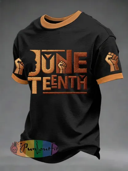 Men’s Juneteenth Print Tee - Black · S