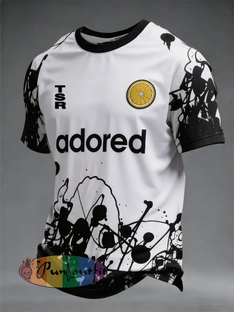Men’s Lemon Roses Music Lover Printed short sleeves t-shirt - As picture · S