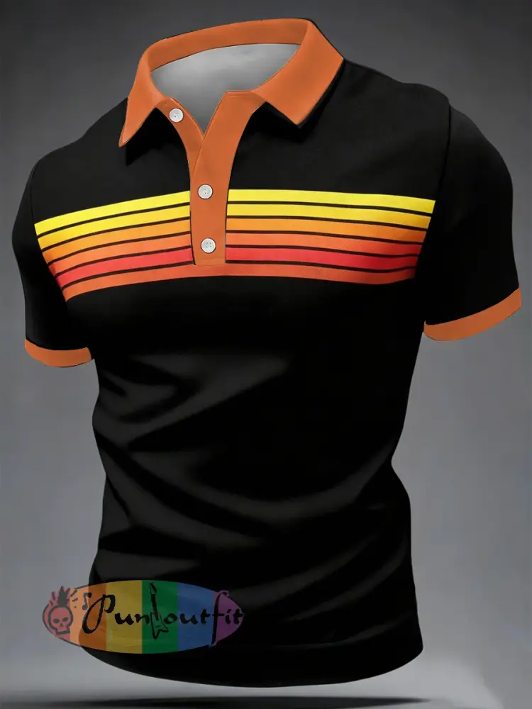 Men’s Retro polo shirt - As picture · S
