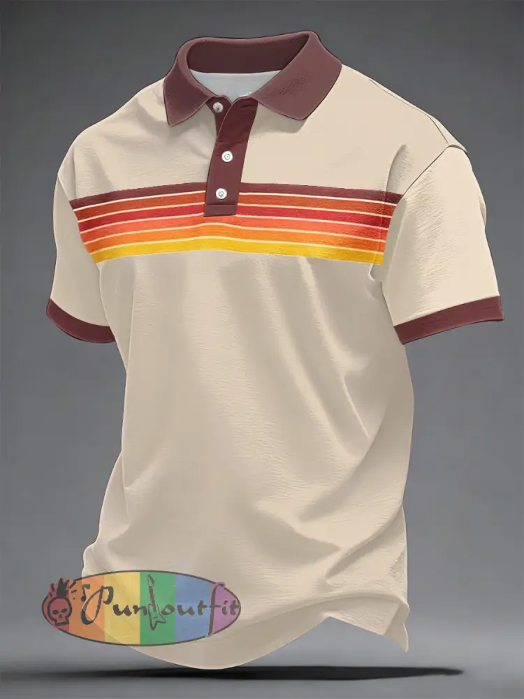 Men’s Retro polo shirt - As picture · S