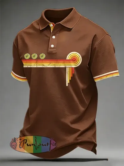 Men’s Retro polo shirt - As picture · S