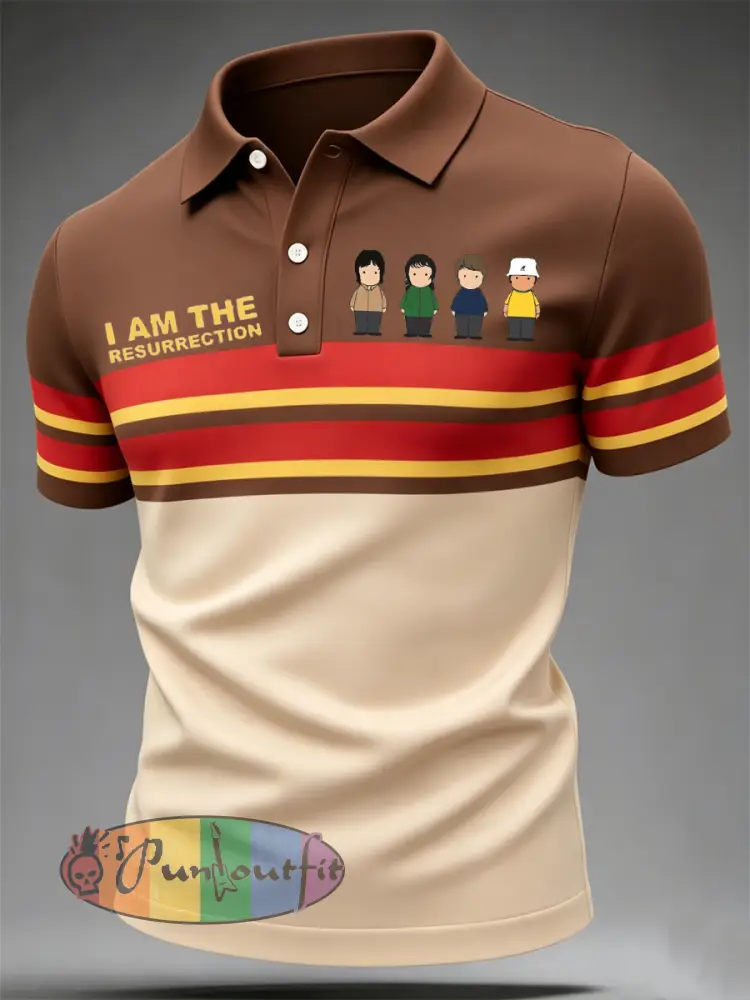 Men’s Retro polo shirt - As picture · S
