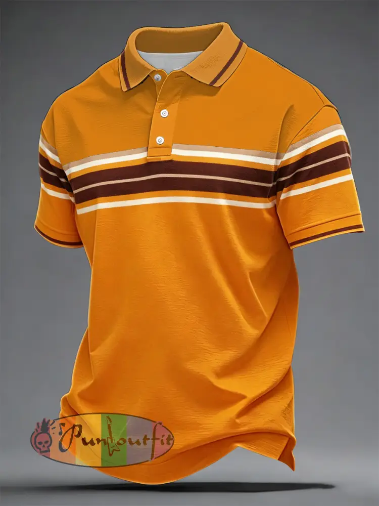 Men’s Retro polo shirt - As picture · S