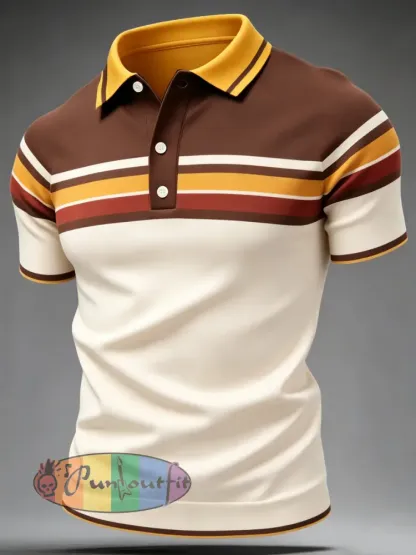 Men’s Retro polo shirt - A · S