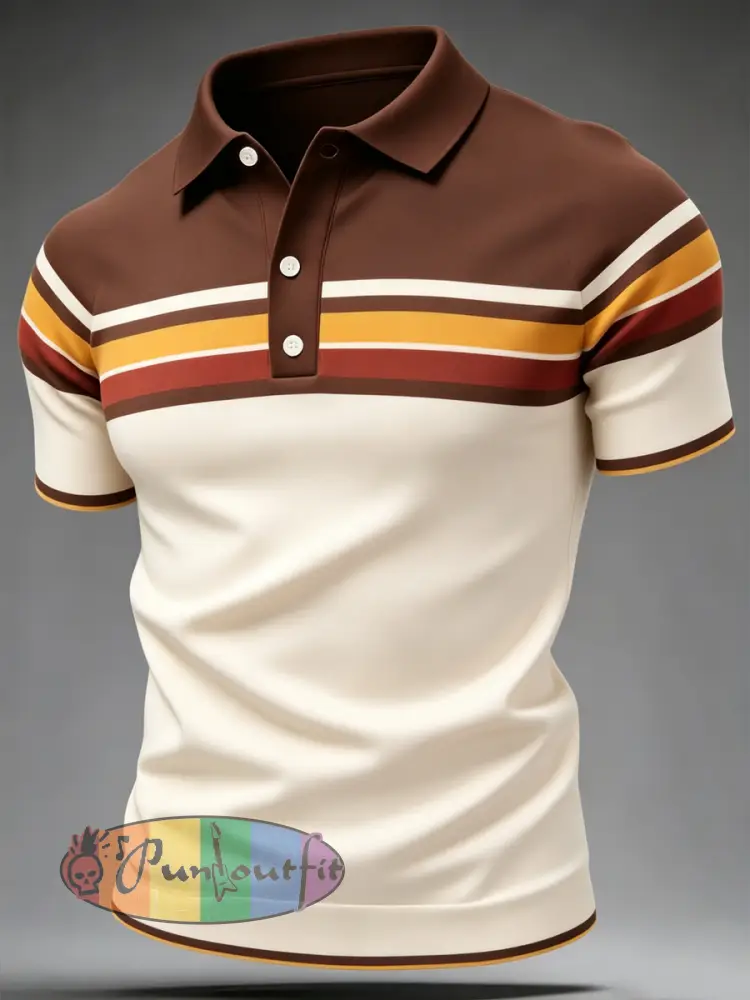 Men’s Retro polo shirt - B · S