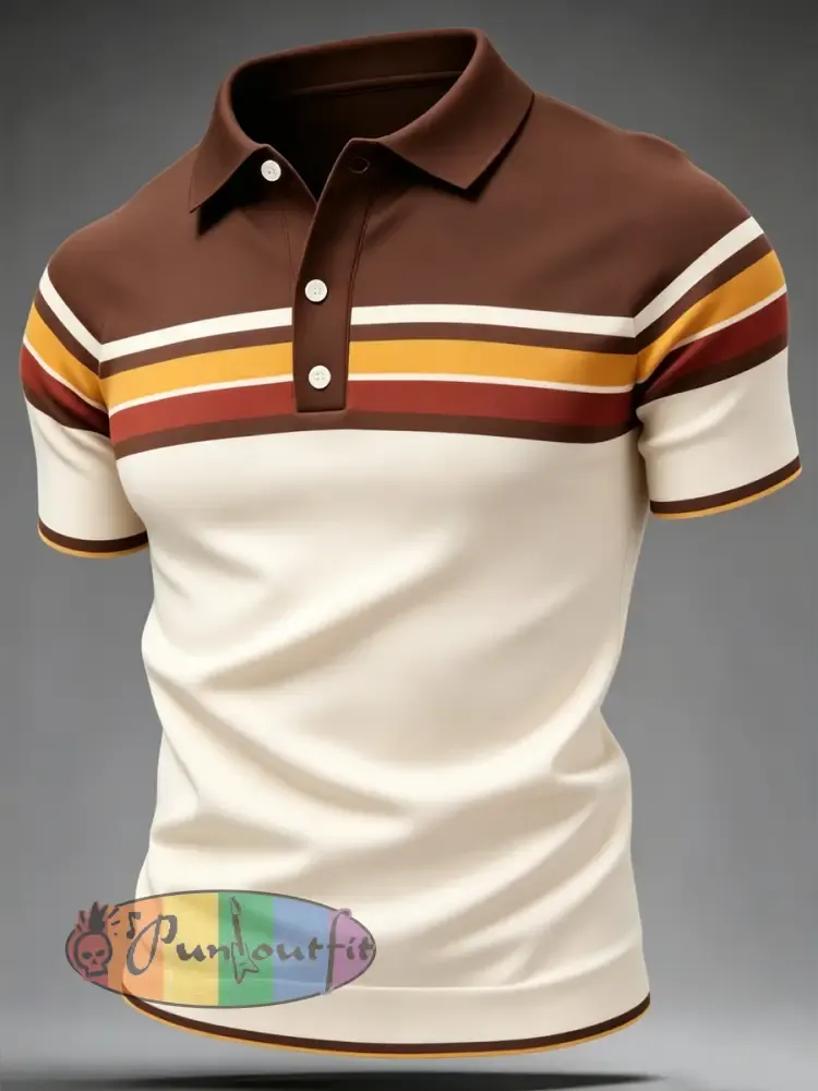 Men’s Retro polo shirt - B · S