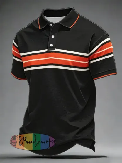 Men’s Retro polo shirt - Black · S