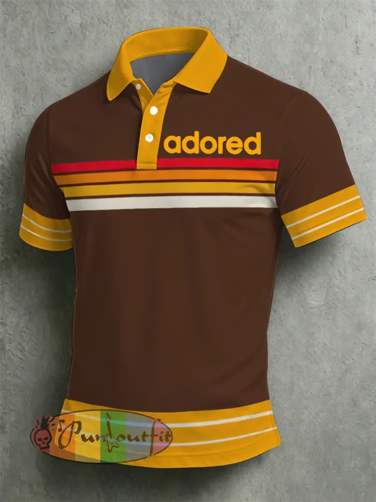 Men’s Retro polo shirt - As picture · S