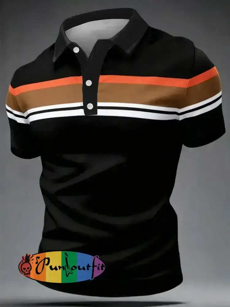 Men’s Retro polo shirt - Black · S