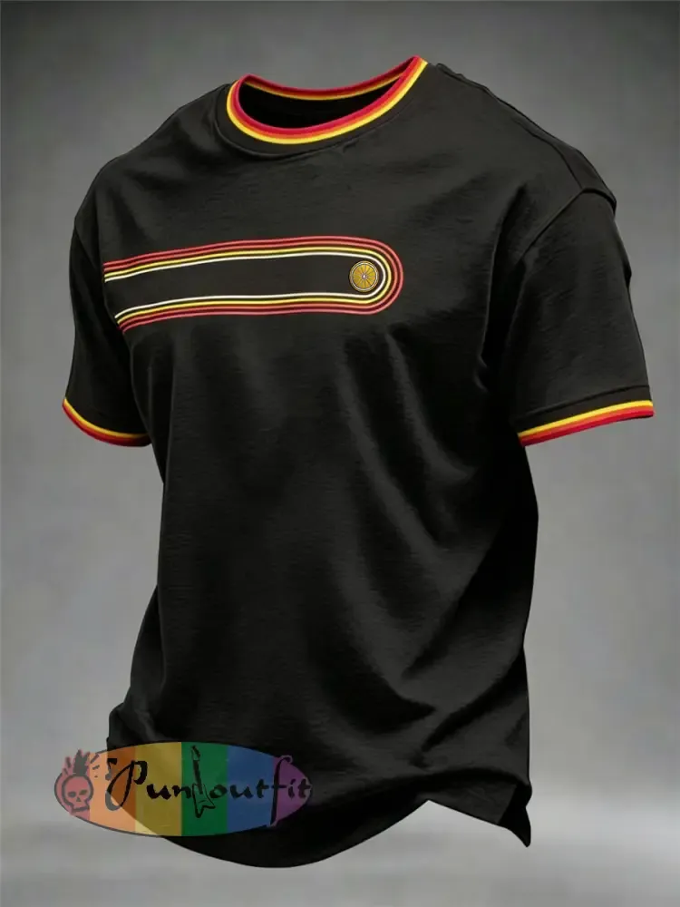Men’s Retro short sleeves t-shirt - Black · S