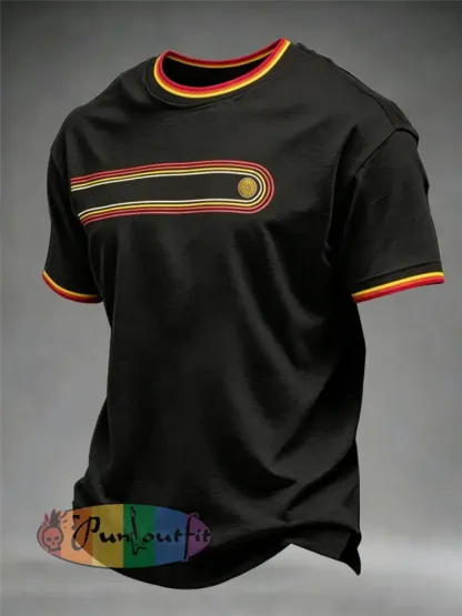 Men’s Retro short sleeves t-shirt - Black · S