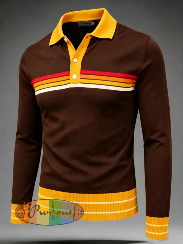 Men’s Retro long sleeve shirt - As picture · S