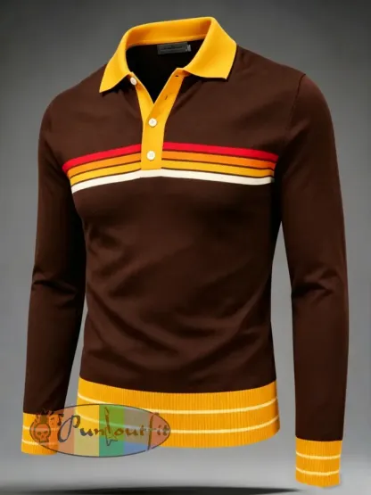 Men’s Retro long sleeve shirt - As picture · S