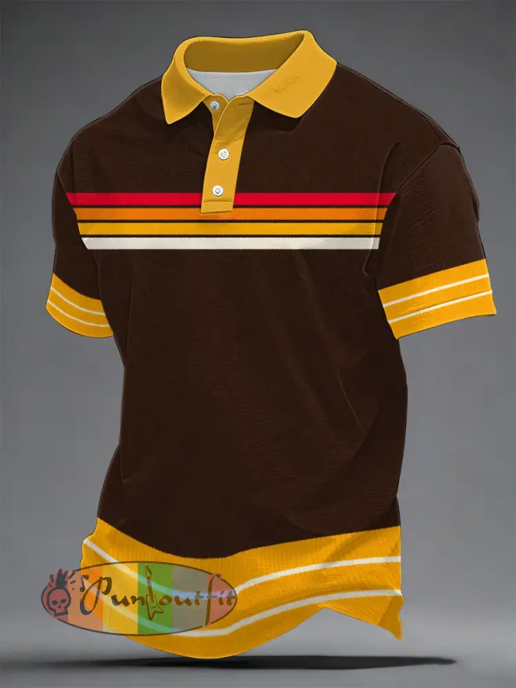 Men’s Retro polo shirt - As picture · S