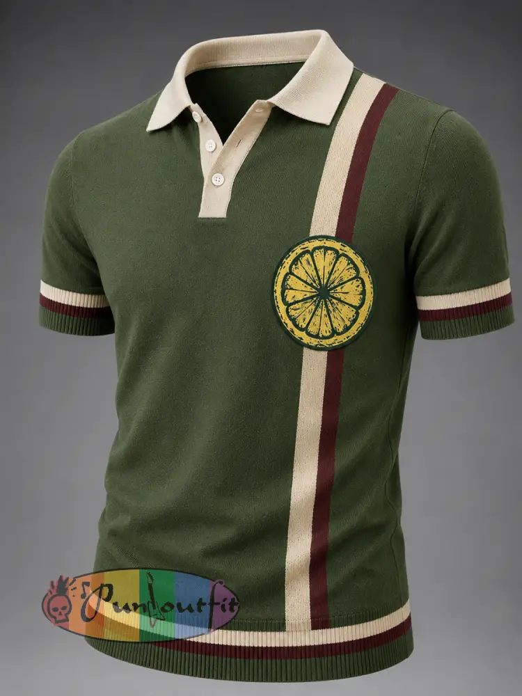 Men’s Retro polo shirt - As picture · S