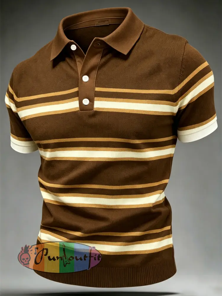 Men’s Retro polo shirt - As picture · S