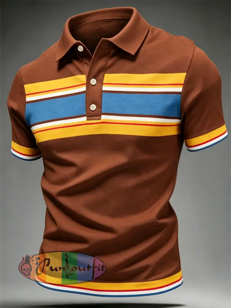 Men’s Retro polo shirt - As picture · S