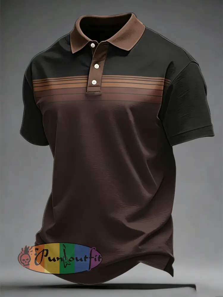 Men’s Retro polo shirt - As picture · S