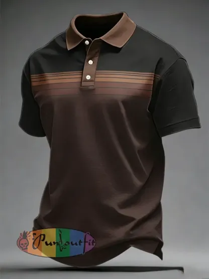 Men’s Retro polo shirt - As picture · S