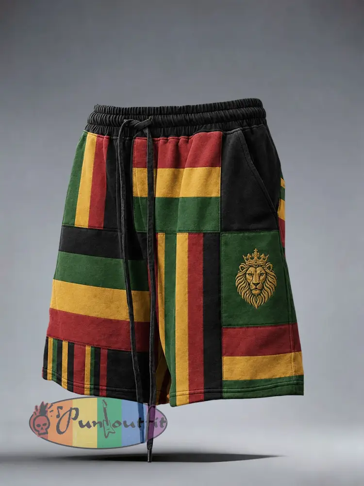 Men’s Reggae Lion Shorts - As picture · S